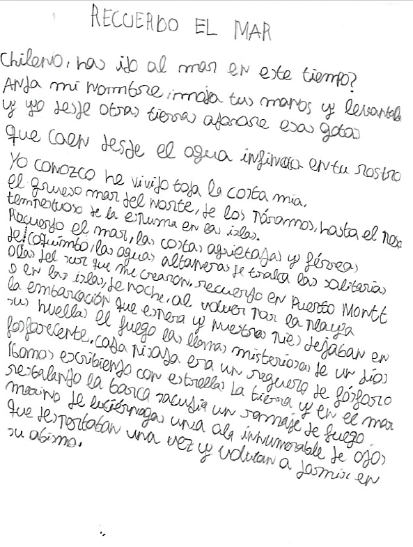 I Remember the Sea - A poem from a student at IES Gran Via School Alicante