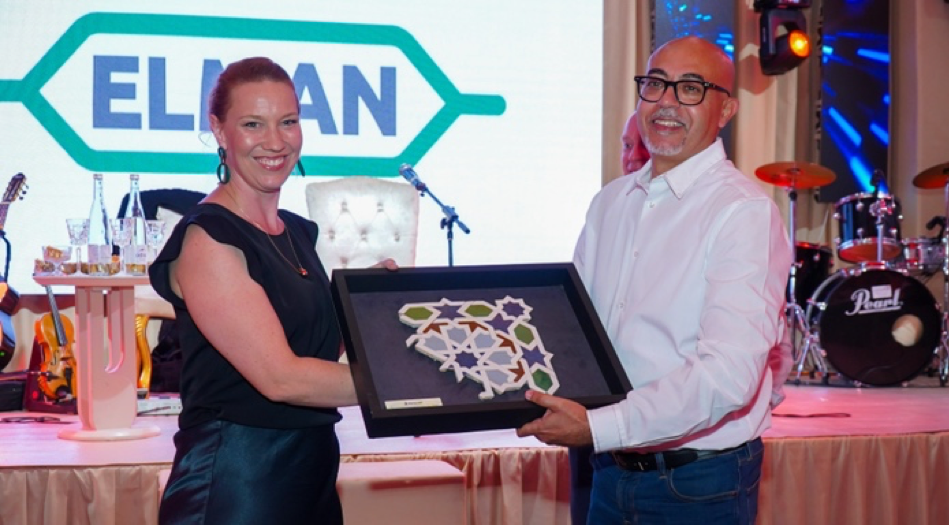 Kylie McDonald, Deputy Harbour Master, Port of Geelong accepting the award for best photograph on behalf of John Fallon. *Photo credit: This image was taken by Aerial Media Gladstone.